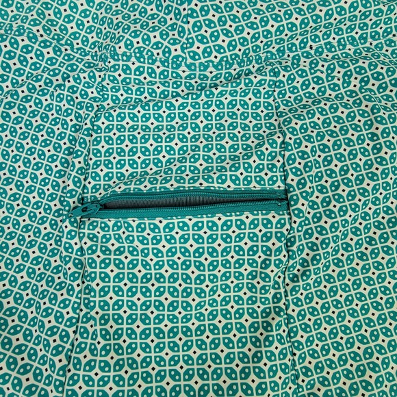 Beach House Women's 12 Teal White Print Emma Secure Pocket Swim Skirt Skort - Picture 6 of 9